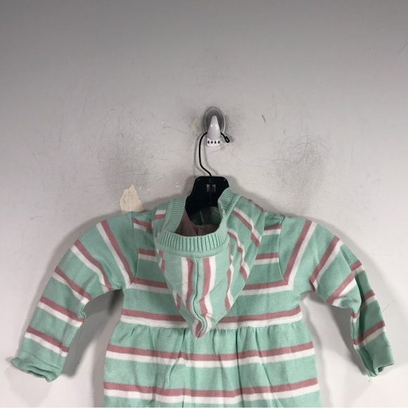 Korango Fantasy Striped Hooded Knit Dress, Toddler Girl's Size 2Y - Mint/multi - Picture 7 of 10